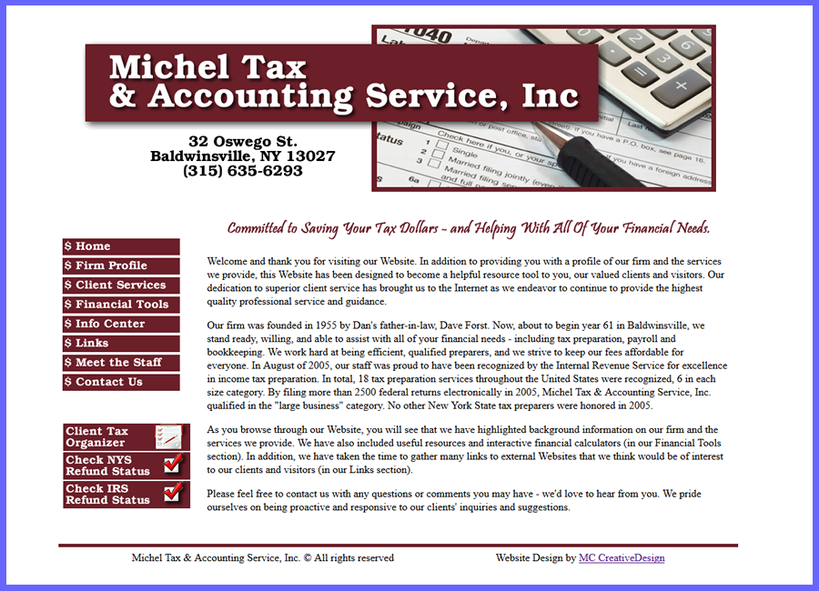 Michel Tax Service portfolio